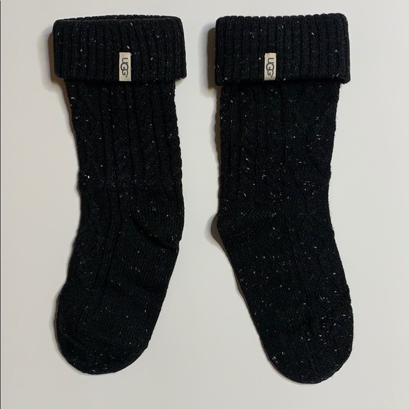 UGG Black Sienna Short Rain Boot Socks - Picture 2 of 8